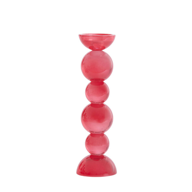 Light en Living Kaarsenhouder Ø9,5x34 cm ITINGA glas melk koraal