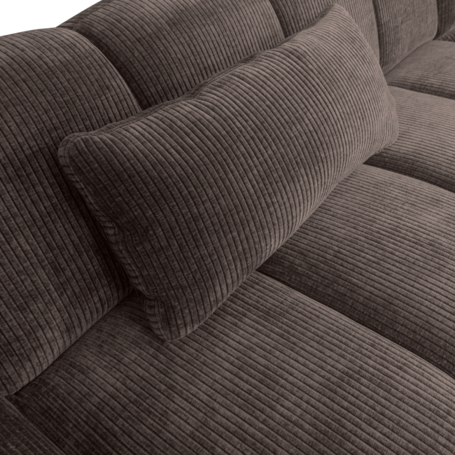 Woood Mojo kussen geweven ribstof bruin