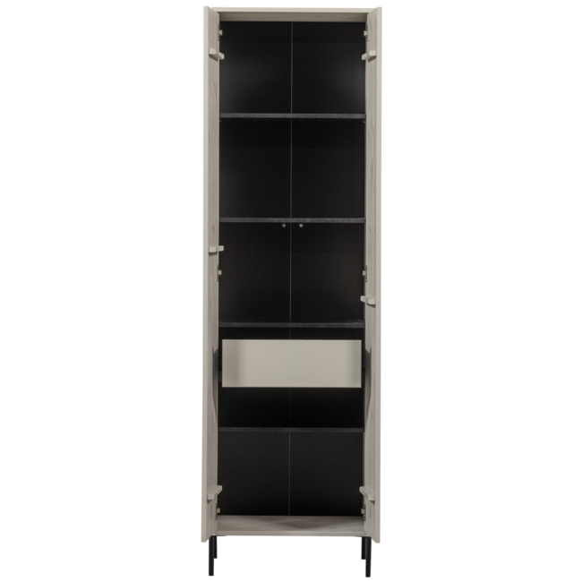 Woood New gravure hoge kast met lade grenen dust [fsc]