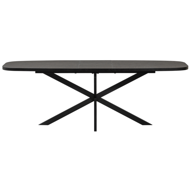 Woood Arros eettafel uitschuifbaar 180-220x90cm mdf zwart