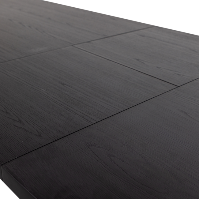 Woood Arros eettafel uitschuifbaar 180-220x90cm mdf zwart