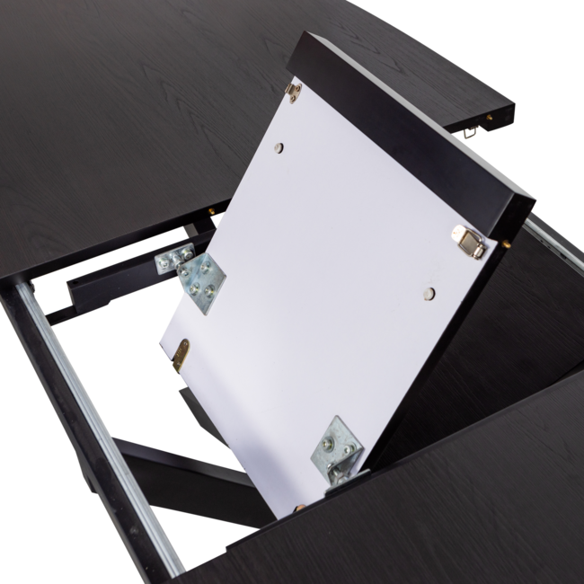 Woood Arros eettafel uitschuifbaar 180-220x90cm mdf zwart