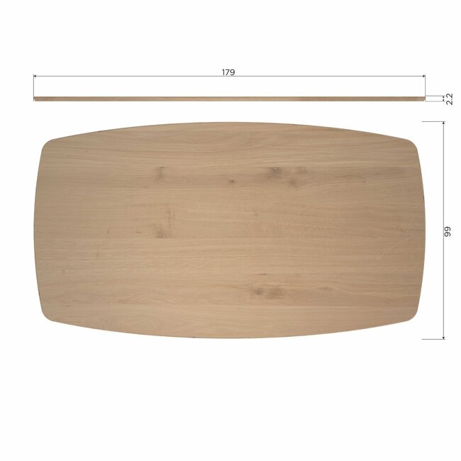Woood Tablo eettafel deens ovaal dl 180x100cm transparant [fsc]
