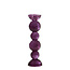 Light en Living Kaarsenhouder Ø9,5x34 cm ITINGA glas bubbel paars