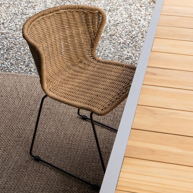 Woood Set van 2 wings tuinstoel touw naturel