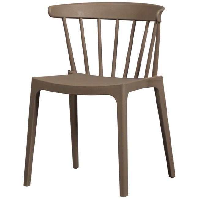 Woood Bliss tuinstoel met spijlen coffee fiber bruin melange