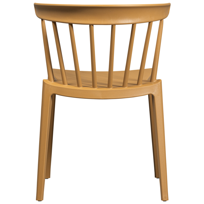 Woood Bliss tuinstoel met spijlen wood fiber caramel melange