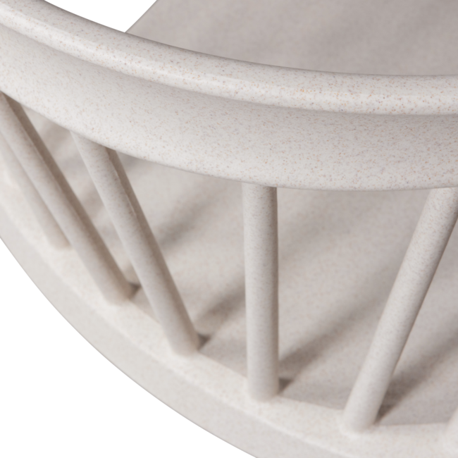 Woood Bliss tuinstoel met spijlen wheat fiber off white melange