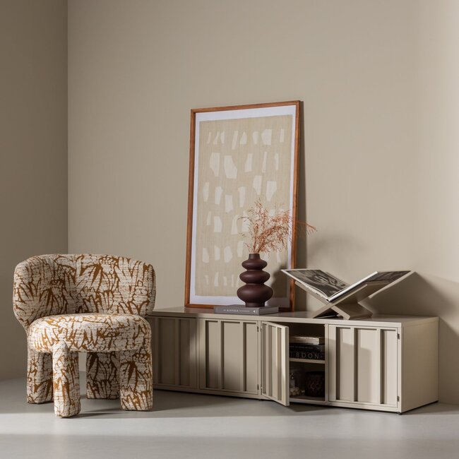 Woood Level tv-meubel metaal honinggeel 44x160cm