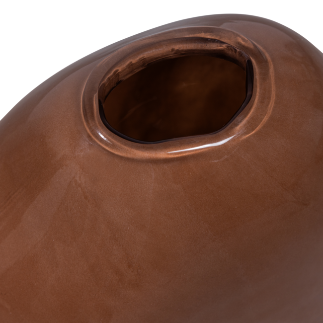 Woood Sahil vaas glas bruin