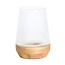 Light en Living Windlicht Ø22x30 Cm MINAS glas Rib helder+hout naturel