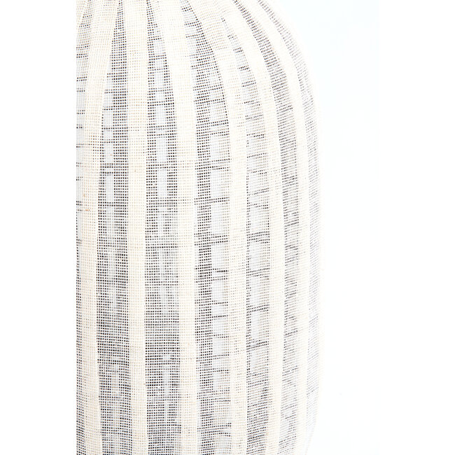 Light en Living Windlicht Ø26X36 DEZULO Linnen Naturel+zwart hout