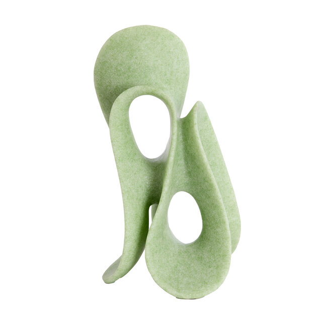 Light en Living Ornament op voet 20,5x19x39 cm ZAZINA groen