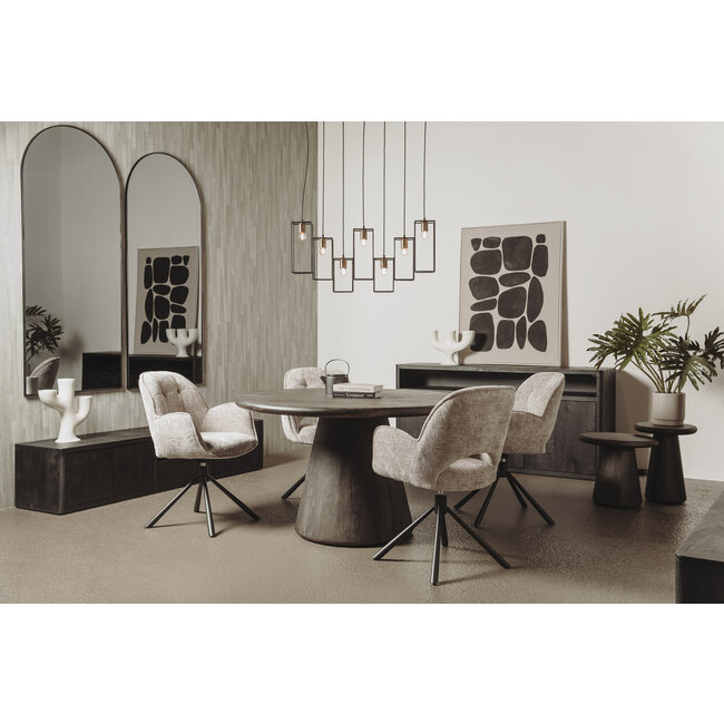 Tower Living Asti Bijzettafel rond olijfbruin 60 cm