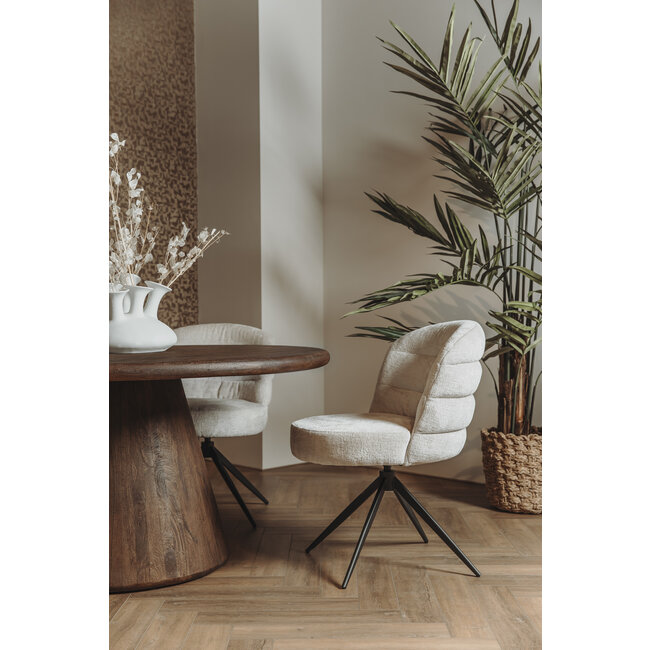 Tower Living Asti Eetkamertafel rond bruin 150 cm