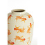 Light en Living Vaas deco Ø28X42 cm Fish keramiek wit+oranje