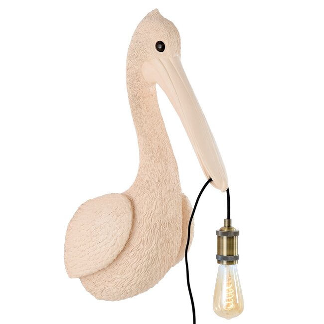 Light en Living Wandlamp 33x28x63 cm PELICAN lichtroze
