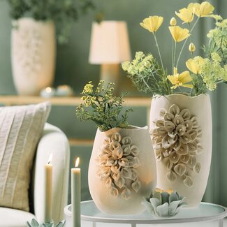 Light en Living Vaas deco 23X19X35 cm AMIATA keramiek  mat crème Light en Living Vaas deco 23X19X35 cm AMIATA keramiek  mat crème