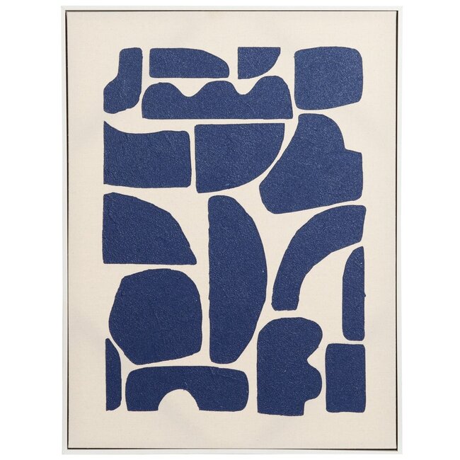Light & Living Wandornament 60X3,5X80 cm CALDERA creme+blauw