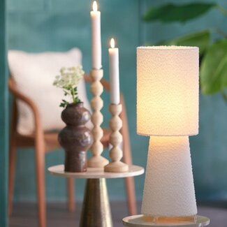 Light en Living Tafellamp Ø20x57,5 cm MICKY bouclé crème