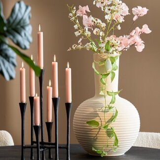 Light en Living Vaas deco Ø34x52 cm ULLOA keramiek  mat crème