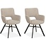 WoonMax Eettafelstoel Mercury Miami - Ash, Zwart of Toffee