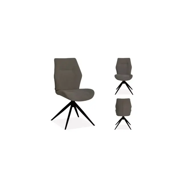 WoonMax Eettafelstoel Palmas Miami - Ash, Zwart of Toffee