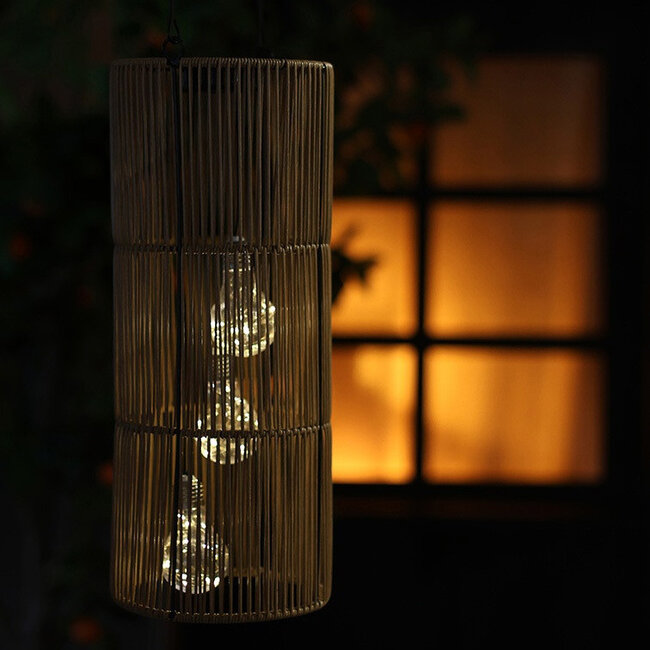 Countryfield Hanglamp solar LED Fadime L naturel