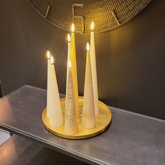 Countryfield Kegelkaars Ø5CM LED Lyon S crème