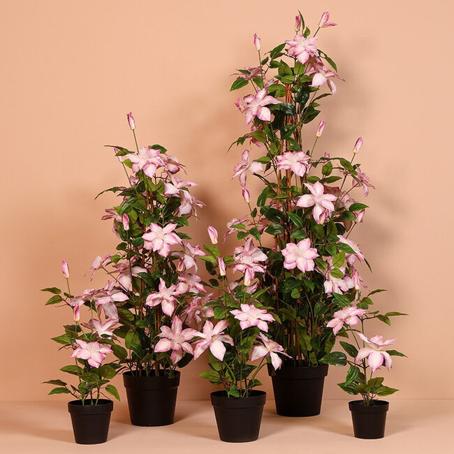 Countryfield Kunstplant Clematis XL roze 94 cm hoog