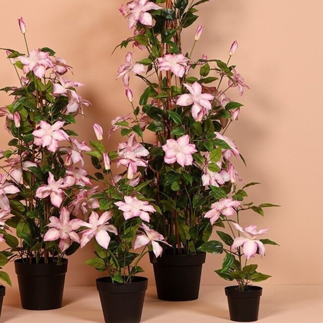 Countryfield Kunstplant Clematis XL roze 94 cm hoog