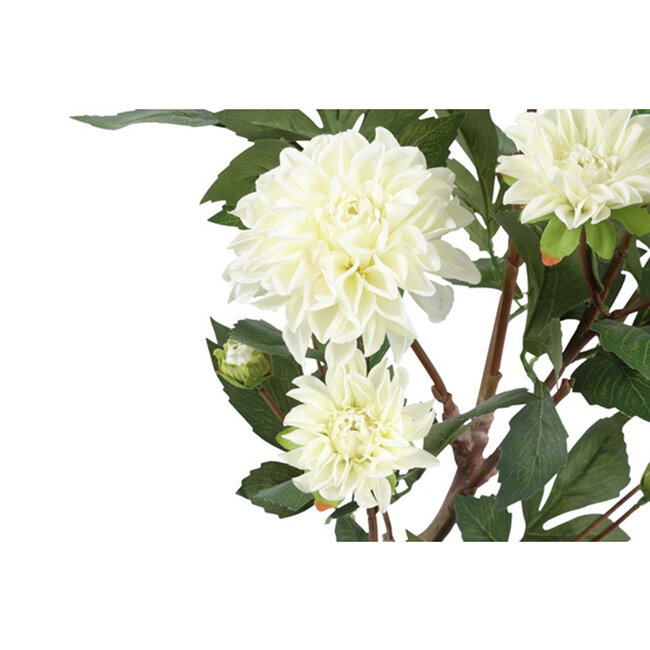 Countryfield Kunstplant Dahlia L wit - 82 cm hoog