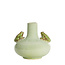 Light en Living Vaas deco Ø26x25 cm FROG keramiek mint groen+groen