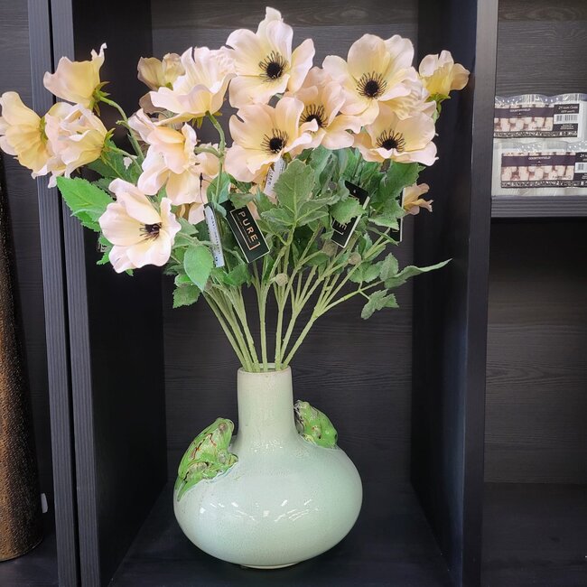 Light en Living Vaas deco Ø26x25 cm FROG keramiek mint groen+groen