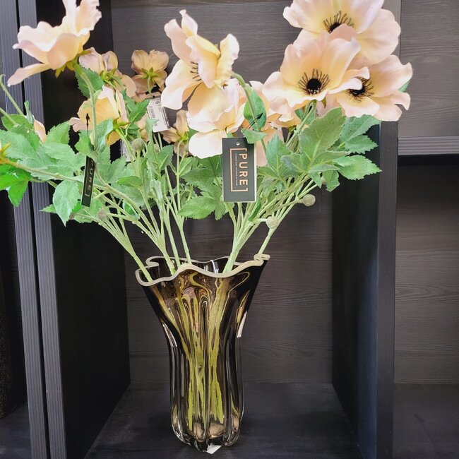 Light en Living Vaas Ø26X32 cm KAZUNO Glas helder bruin+grijs+creme