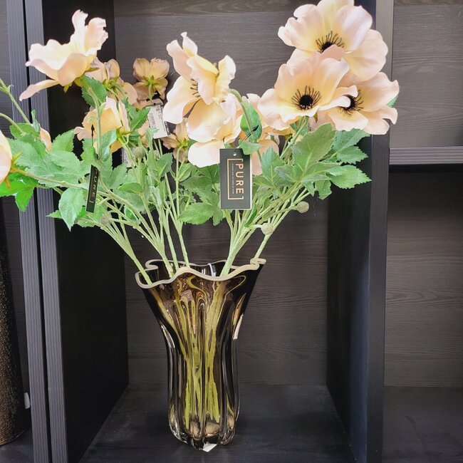 Light en Living Vaas Ø26X32 cm KAZUNO Glas helder bruin+grijs+creme