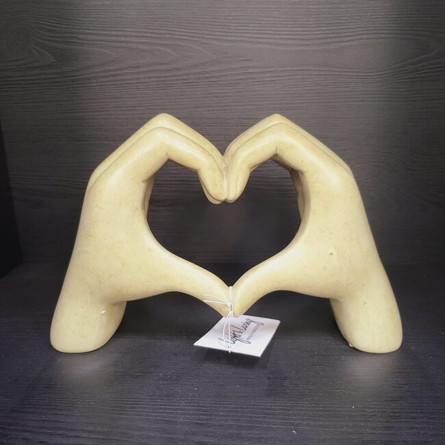 Light en Living Ornament 24,5x9,5x15 cm HANDS taupe  grijs