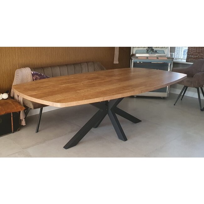 WoonMax Eettafel Deens ovaal Costa 250x128 cm - old teak