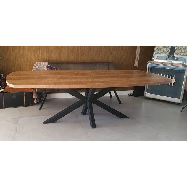 WoonMax Eettafel Deens ovaal Costa 250x128 cm - old teak