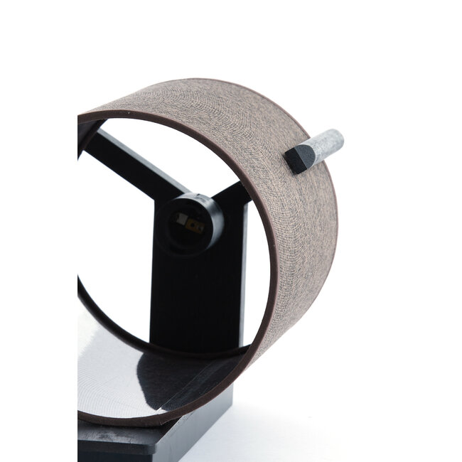 Light en Living Wandlamp  22X18X36 cm Litto zwart+Linnen donkerbruin