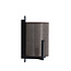 Light en Living Wandlamp  22X18X36 cm Litto zwart+Linnen donkerbruin
