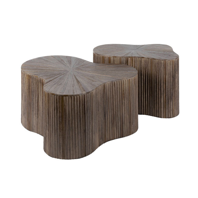 WoonStijl Salontafel set van 2 shamrock Maya teak