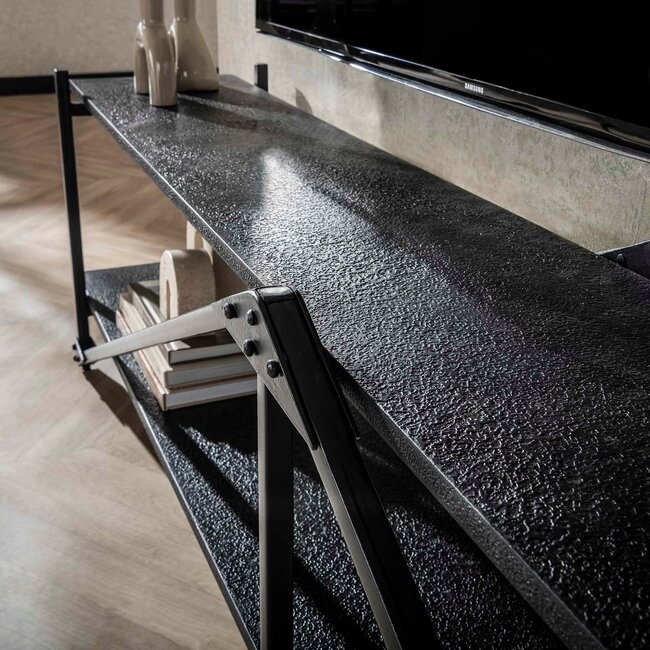 WoonStijl TV-meubel 'Piega' 220 cm teak grijs