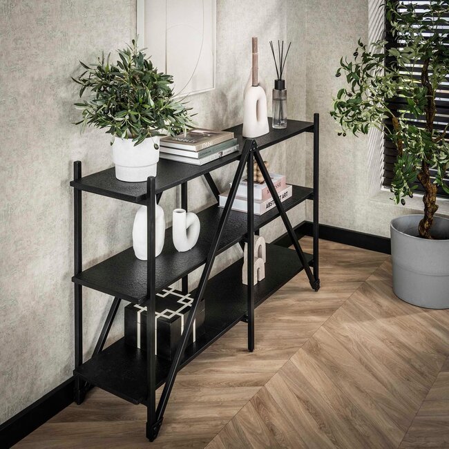 WoonStijl Wandrek 130cm 3 laags Piega Grijs