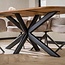 WoonStijl Eetkamertafel 180 Cliff ovale buis mango