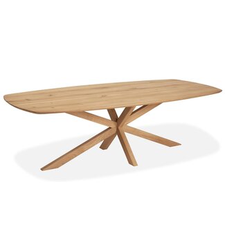 WoonMax Eettafel ovaal Nottingham Naturel oil - 220 cm - Showroommodel