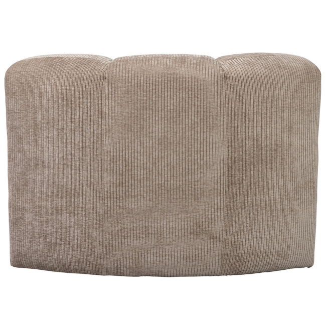 Woood MOJO eetbankje hoek met rugleuning Ribstof donkerzand