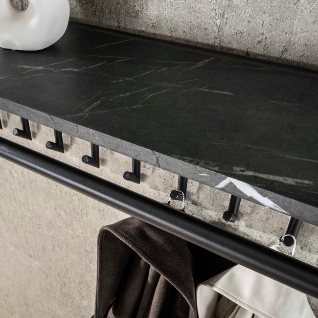 WoonStijl Kapstok 10 haaks roede-hoedenplank