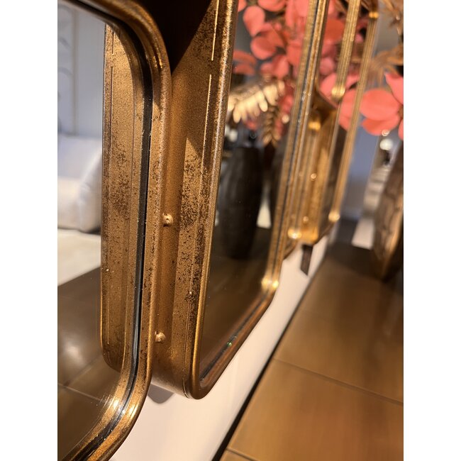 Richmond Interiors  Spiegel Birche met 16 spiegels (Goud)