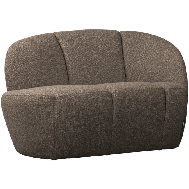 Woood Mojo 2-Zits Bankje Rechts Boucle Bruin Melange